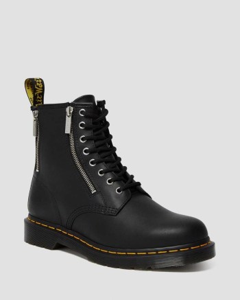 Dr Martens 1460 Zip Nappa Leather Šnurovacie Čižmy Damske Čierne | 8394-UDPCI